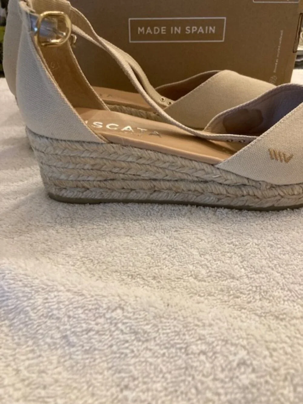 Viscata Espadrilles, Sz39, Ivory/Off-White